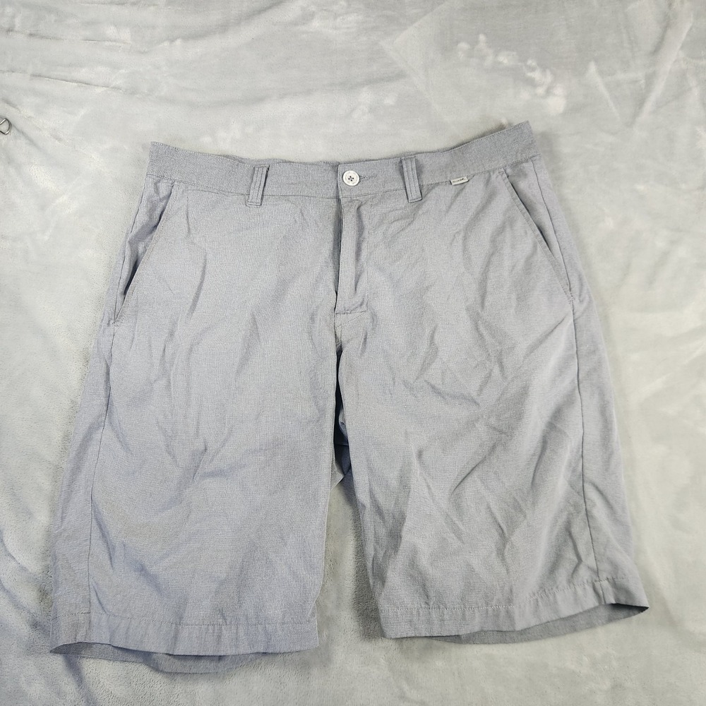 Travis Mathew Shorts Mens 38 Gray Golf Chino Performance Stretch Flat Front